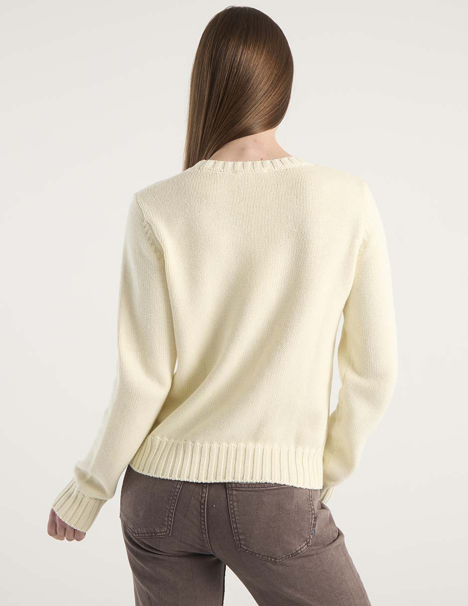 Suéter Sporty & Rich cuello redondo para mujer