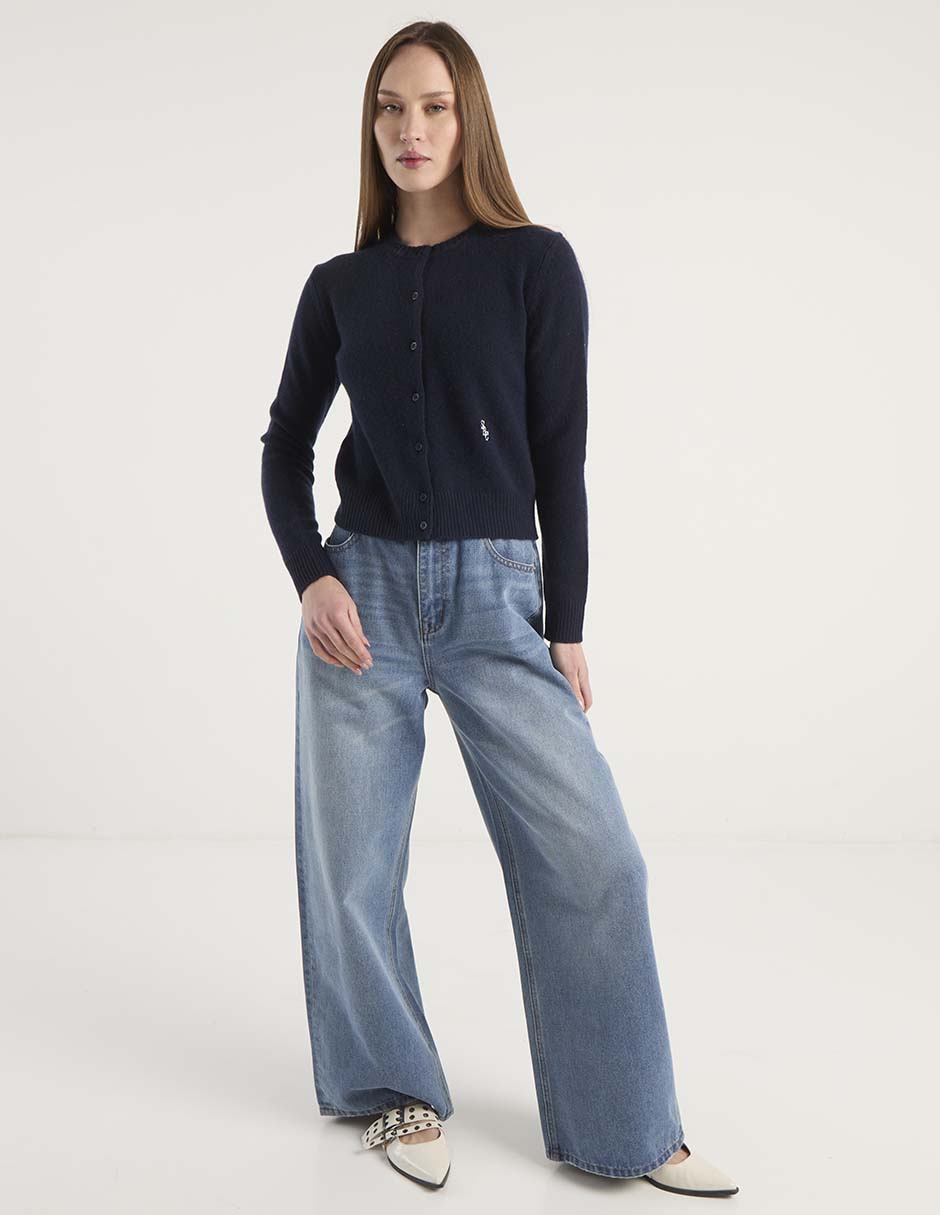 Suéter Sporty & Rich cuello redondo para mujer