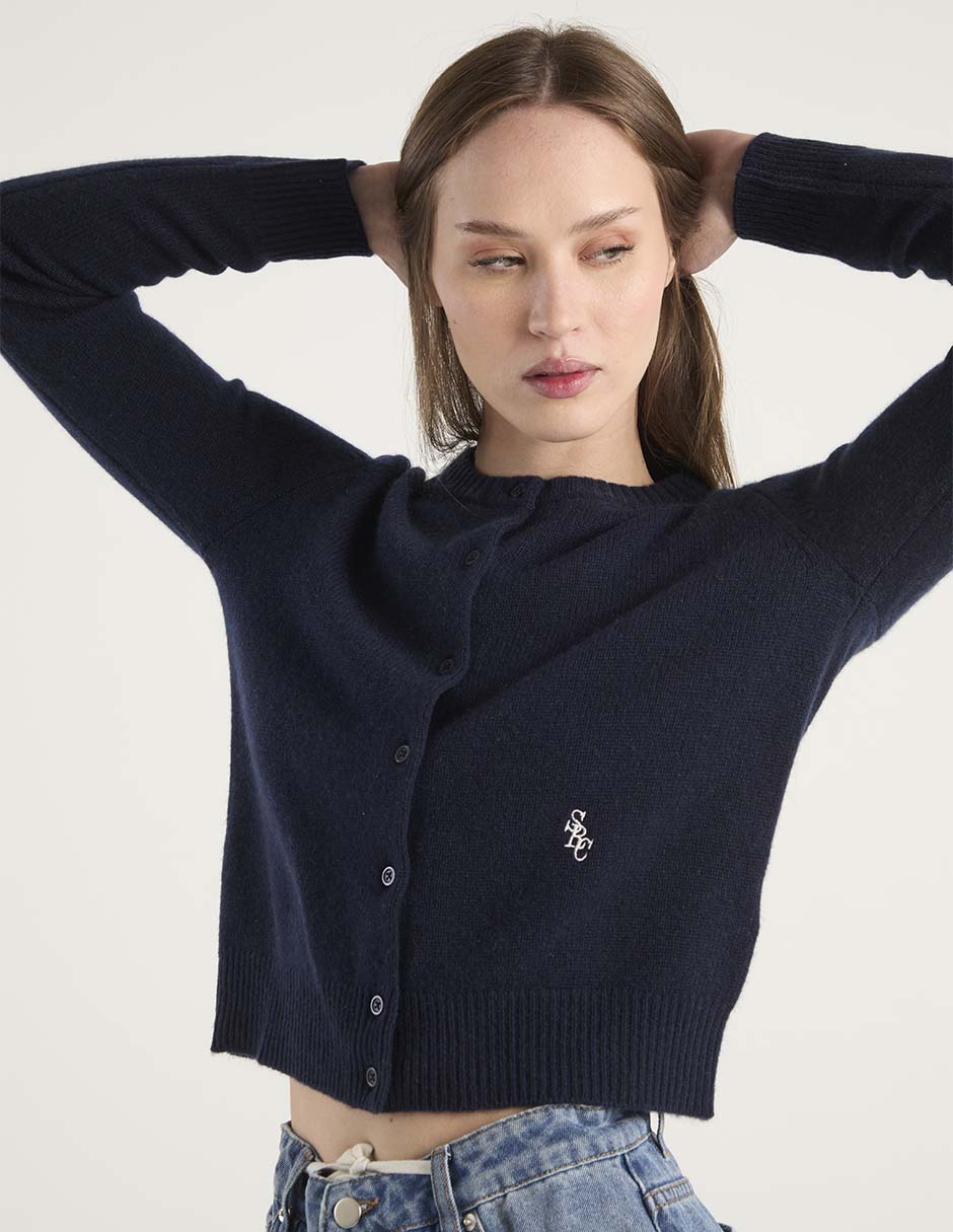 Suéter Sporty & Rich cuello redondo para mujer