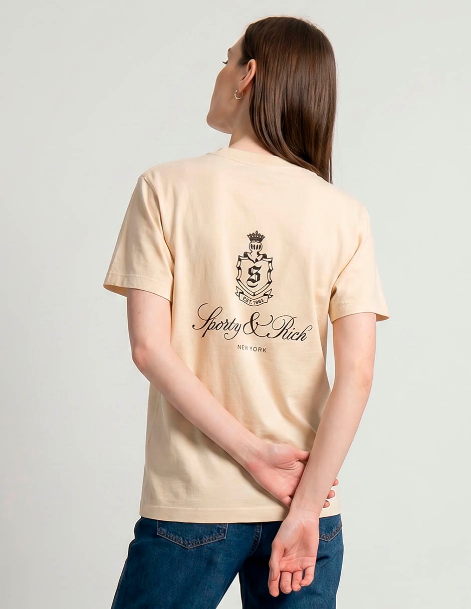 Playera manga corta cuello redondo para mujer 2