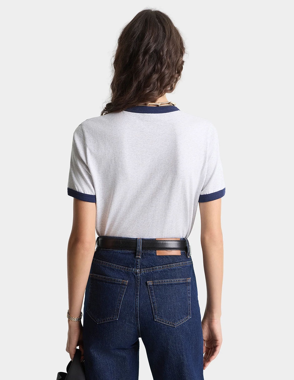Playera manga corta Sporty & cuello redondo para mujer 4