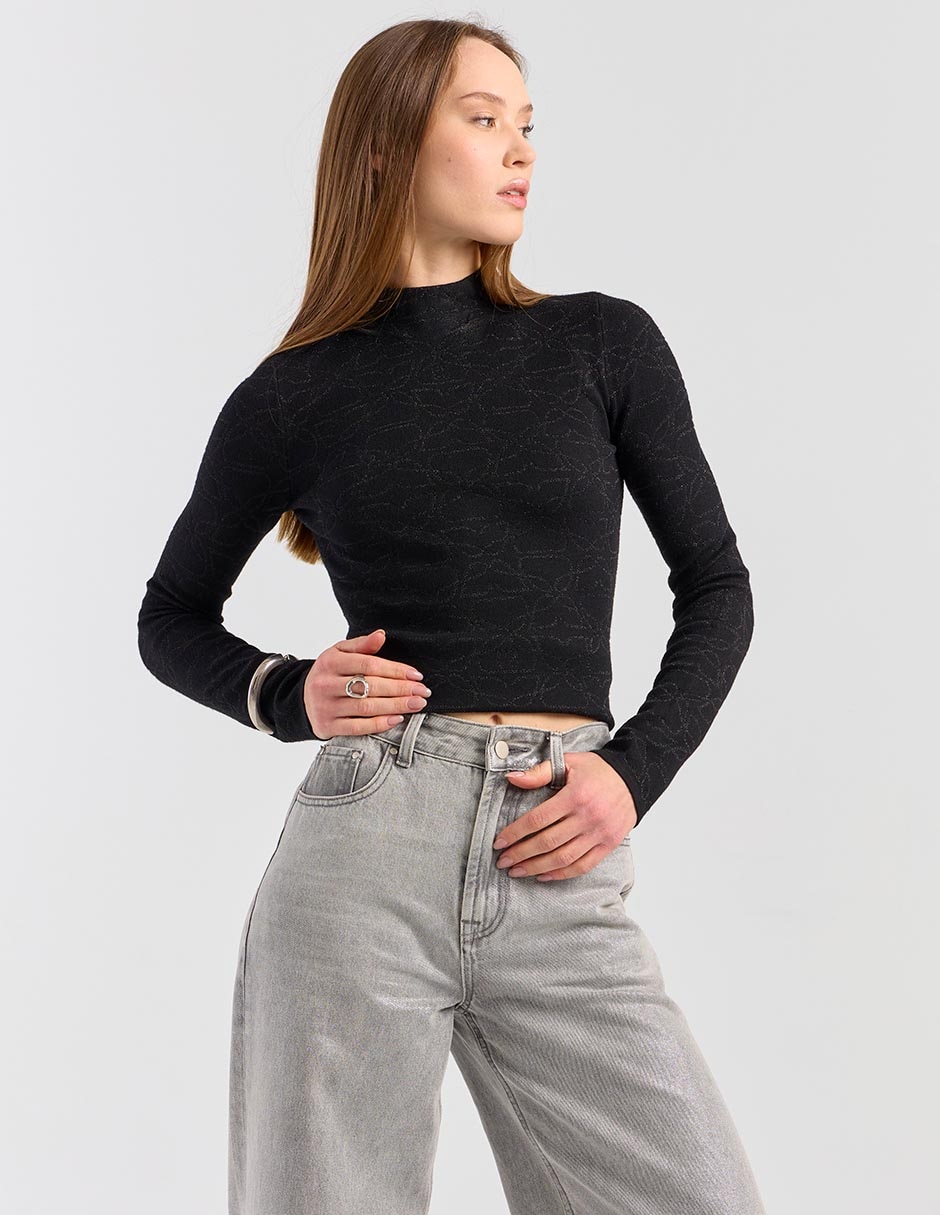 Suéter cuello alto para mujer