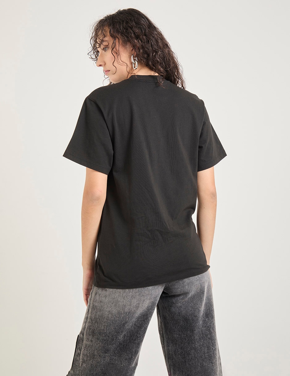 Playera manga corta Hugo cuello redondo para mujer