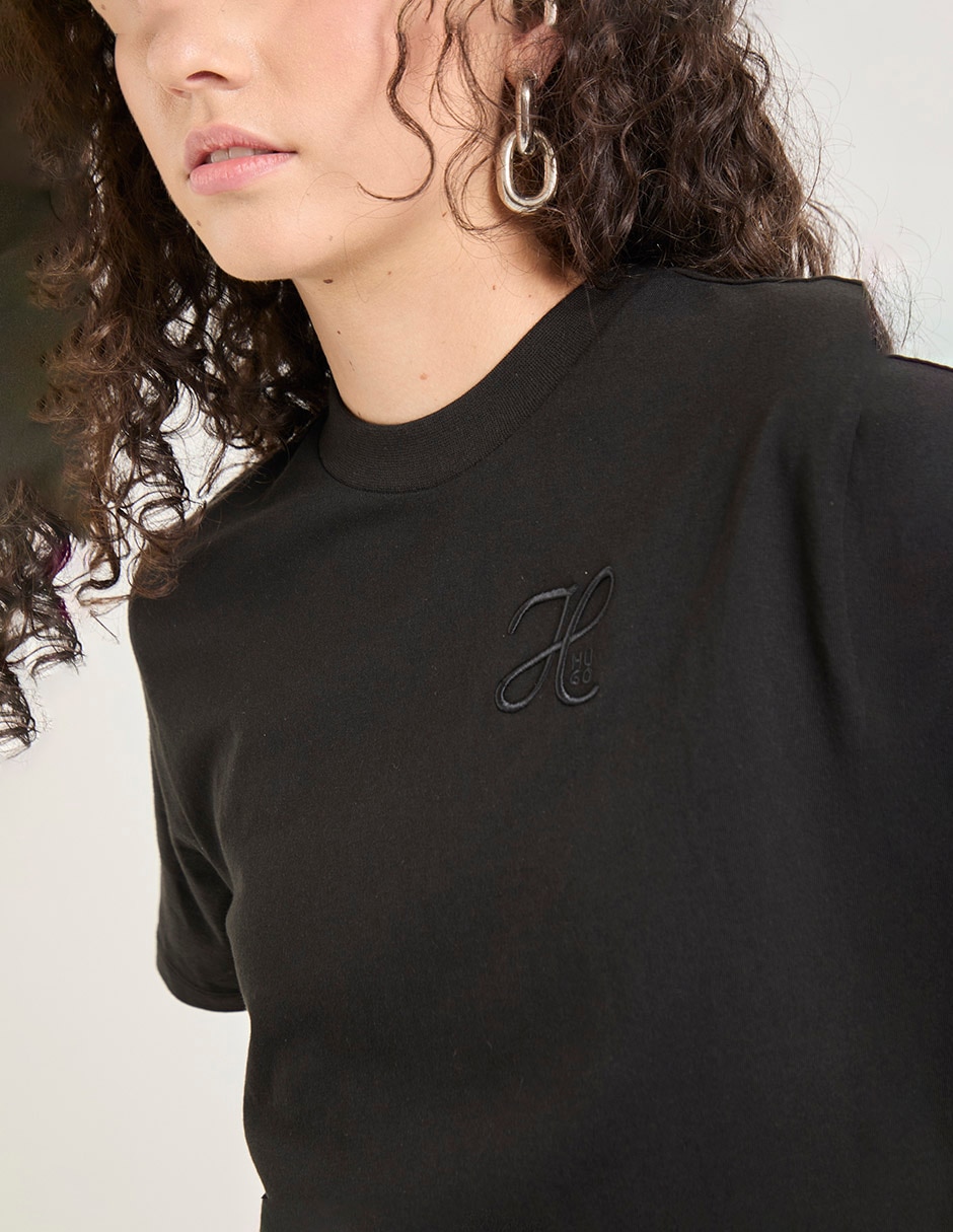 Playera manga corta Hugo cuello redondo para mujer