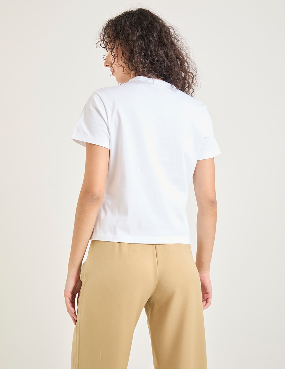 Playera manga corta Hugo cuello redondo para mujer