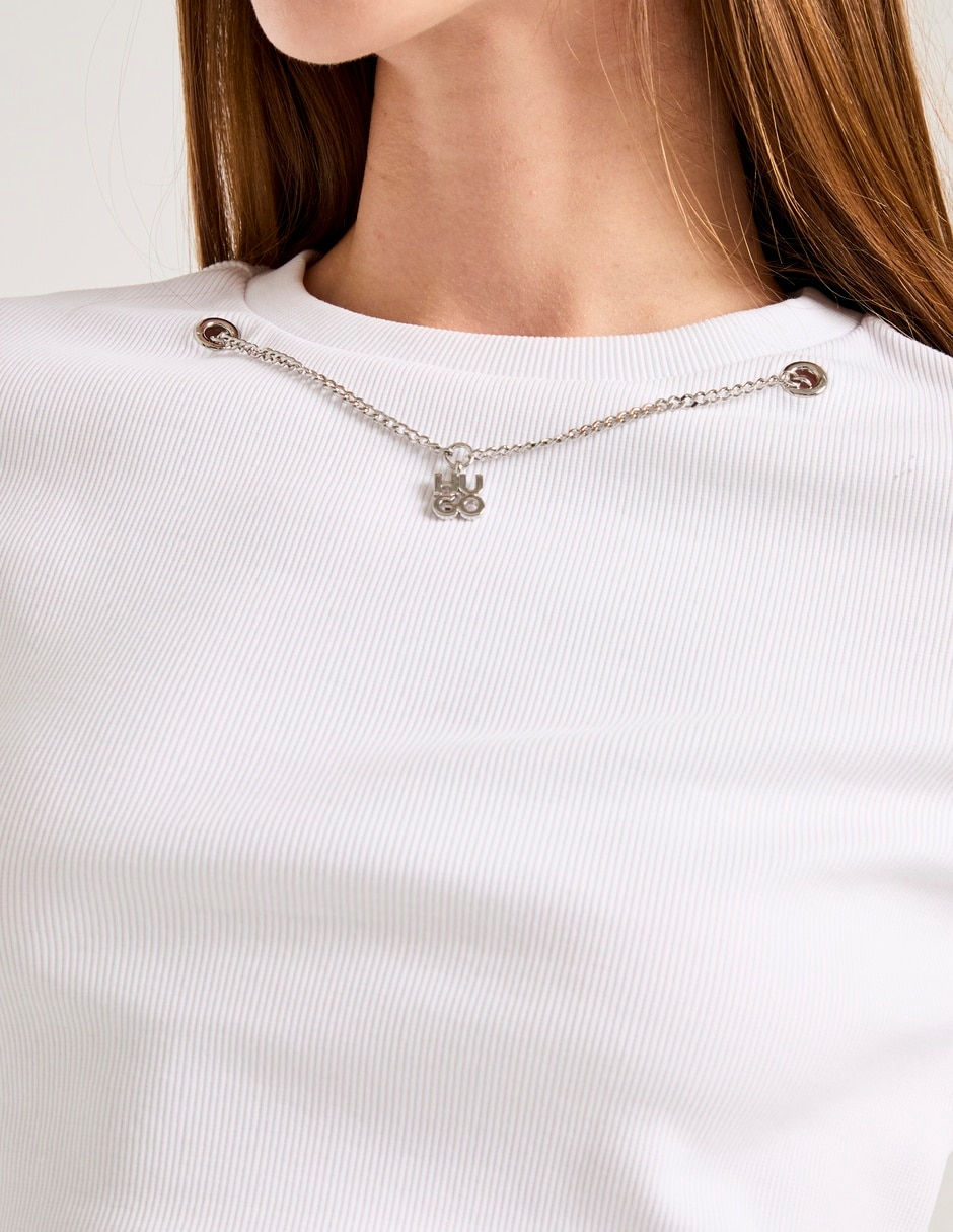 Playera manga corta Hugo cuello redondo para mujer