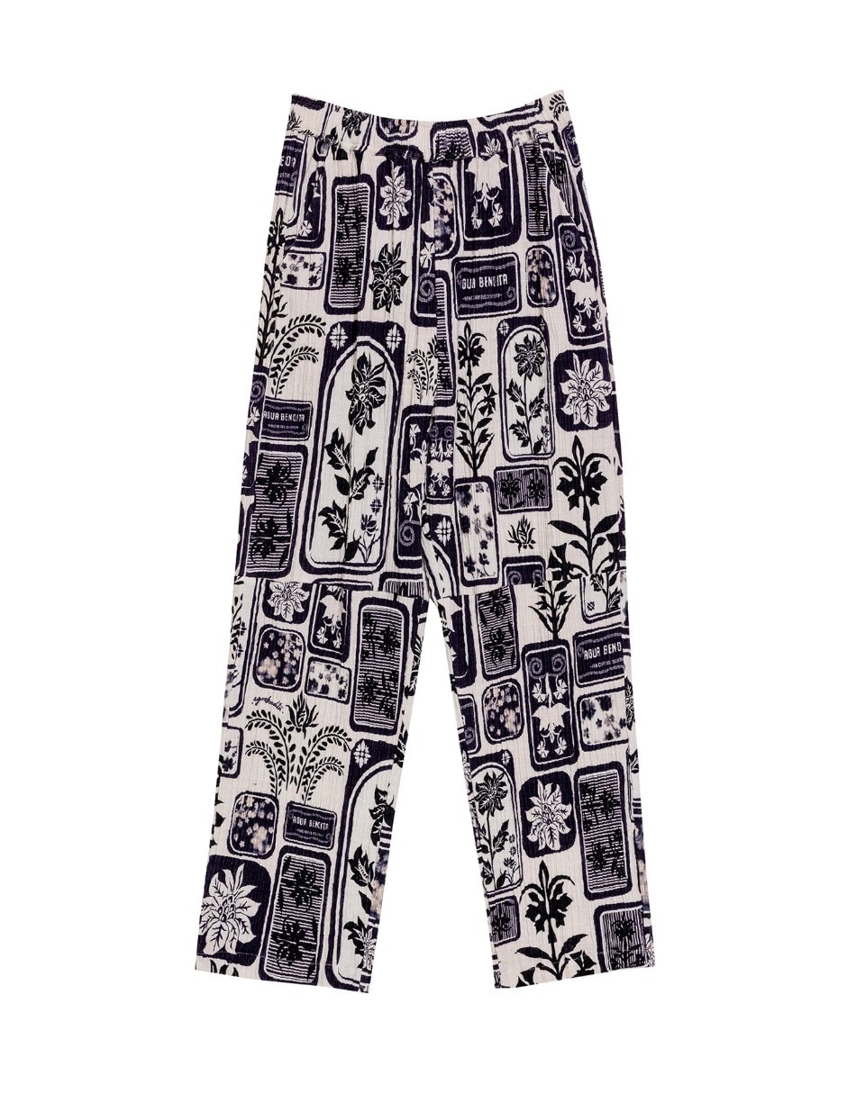 Pants regular Agua Bendita con elástico para mujer