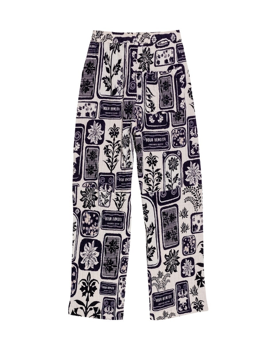 Pants regular Agua Bendita con elástico para mujer