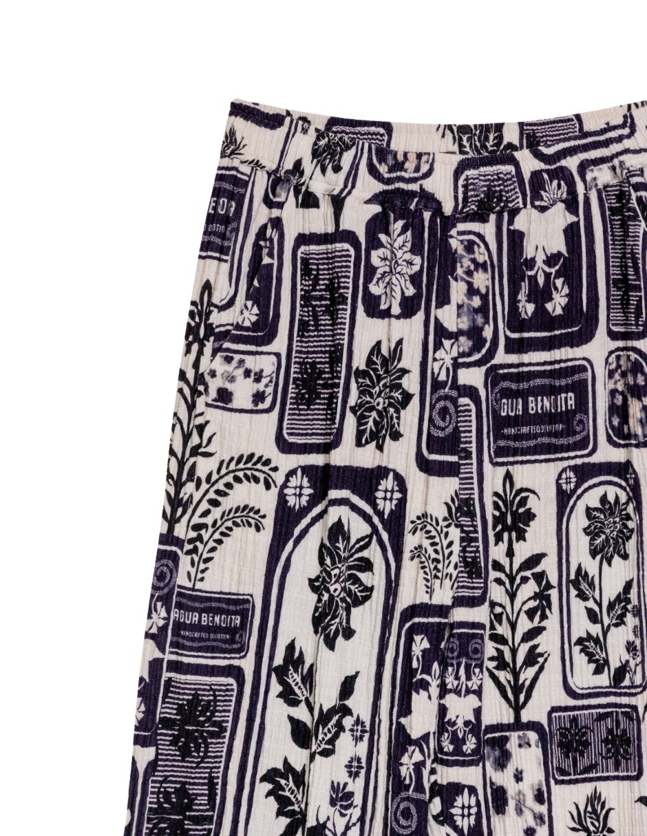 Pants regular Agua Bendita con elástico para mujer