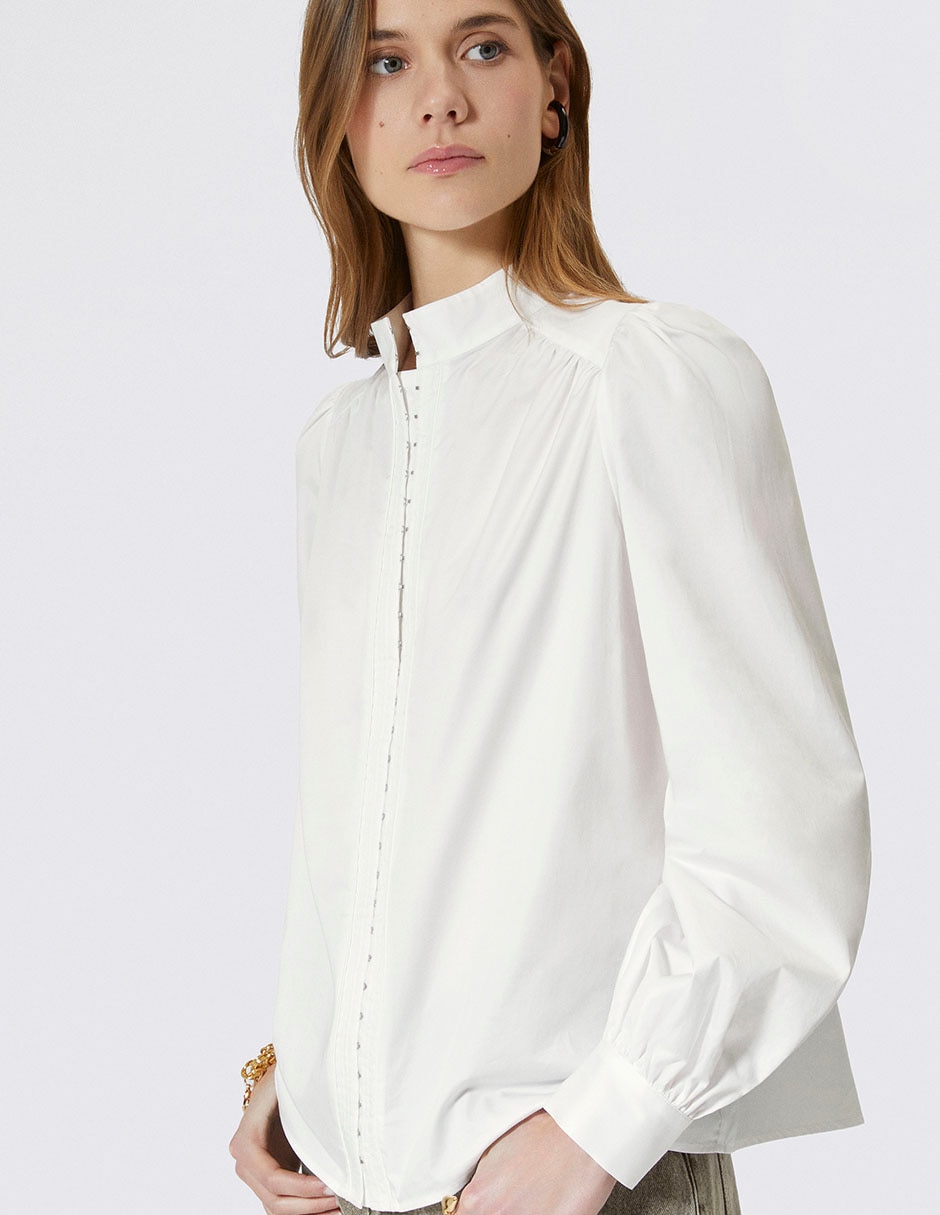 Camisa de algodón manga larga para mujer 2