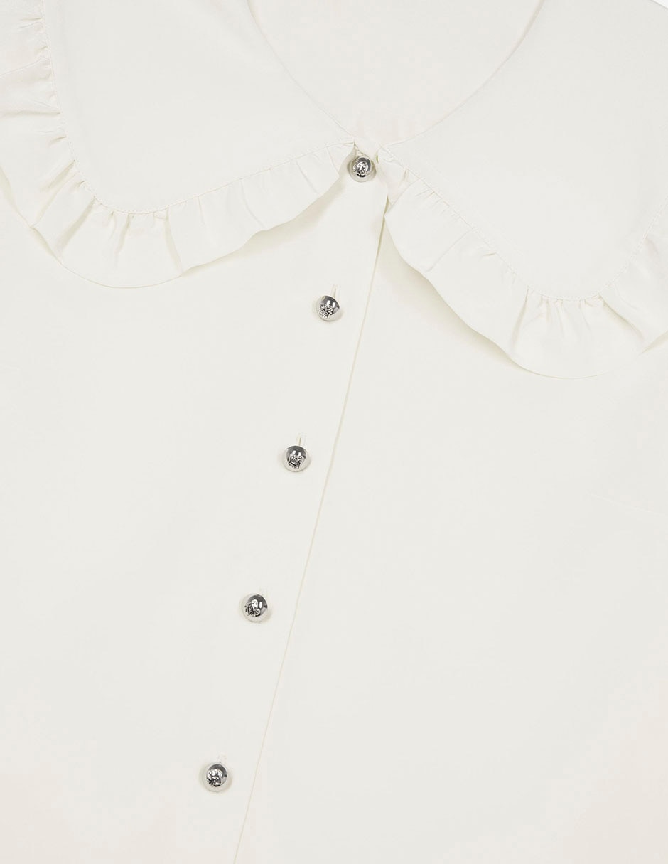 Camisa de seda manga larga para mujer