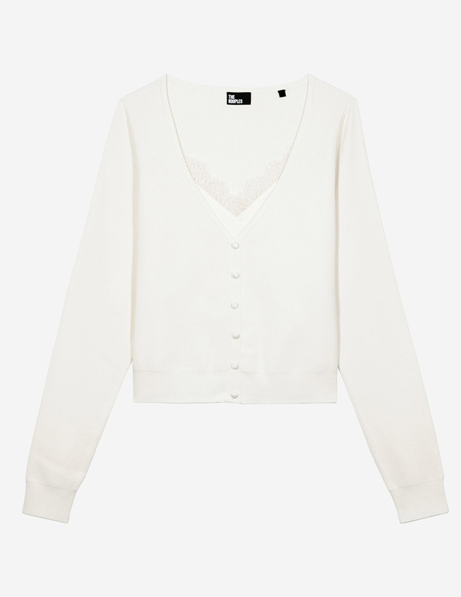 Suéter cuello V para mujer 2