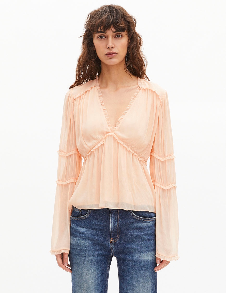 Blusa manga larga para mujer 1