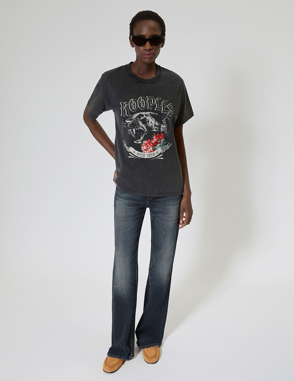 Playera manga corta cuello redondo mujer 2