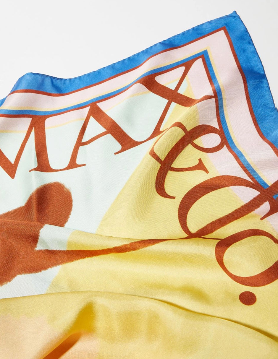 Mascada con estampado logo para mujer 1