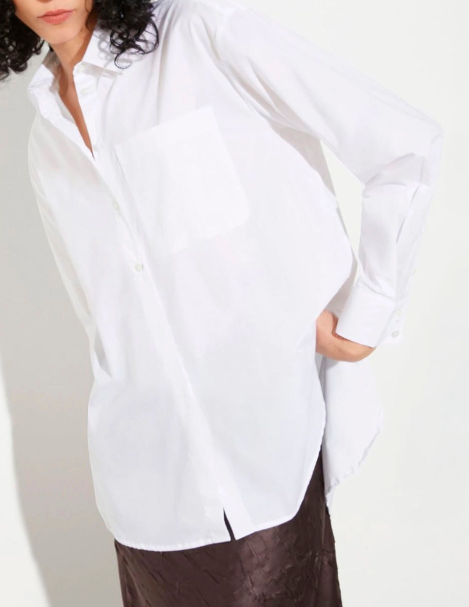 Camisa de algodón manga larga para mujer 7