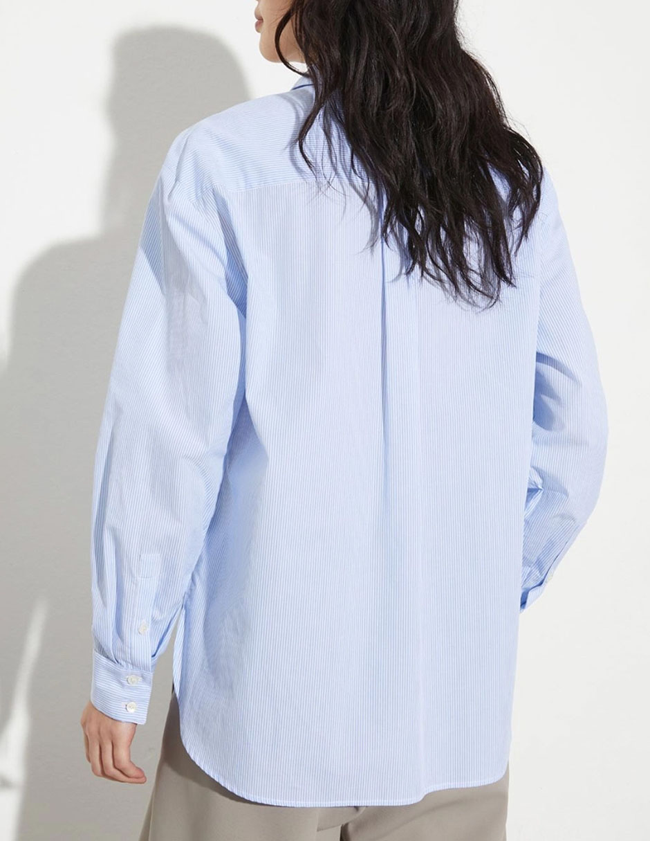 Camisa de algodón manga larga para mujer 6