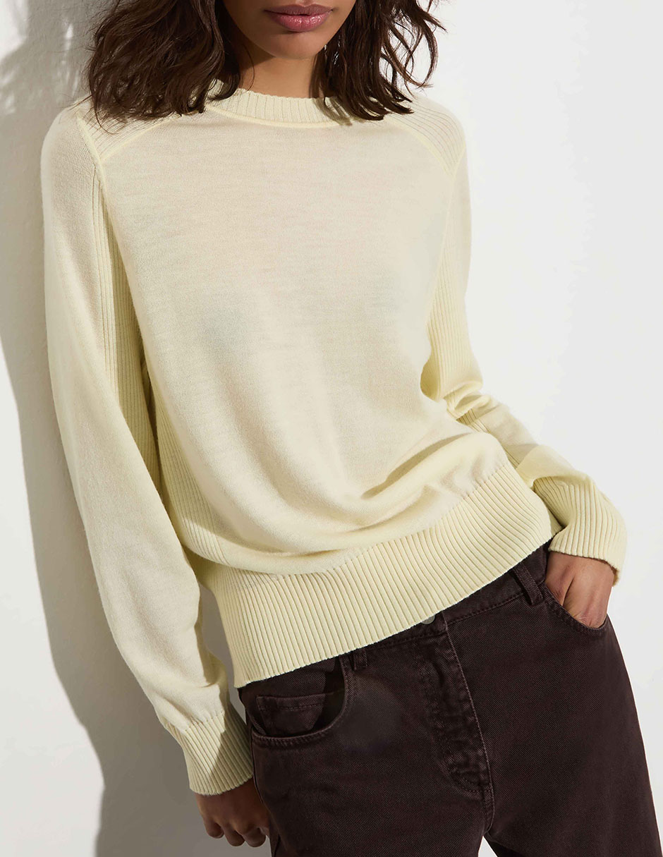 Suéter cuello redondo para mujer