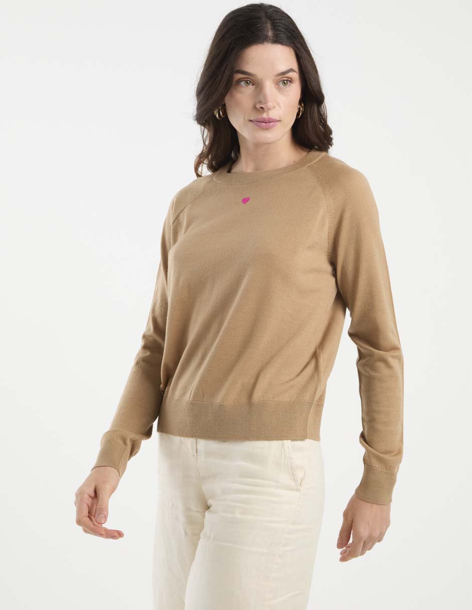 Suéter cuello redondo para mujer 1