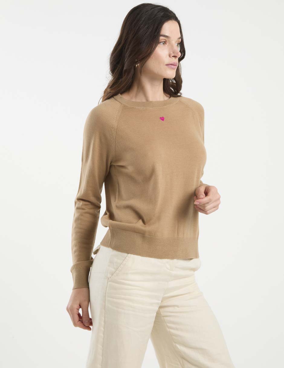Suéter cuello redondo para mujer 7