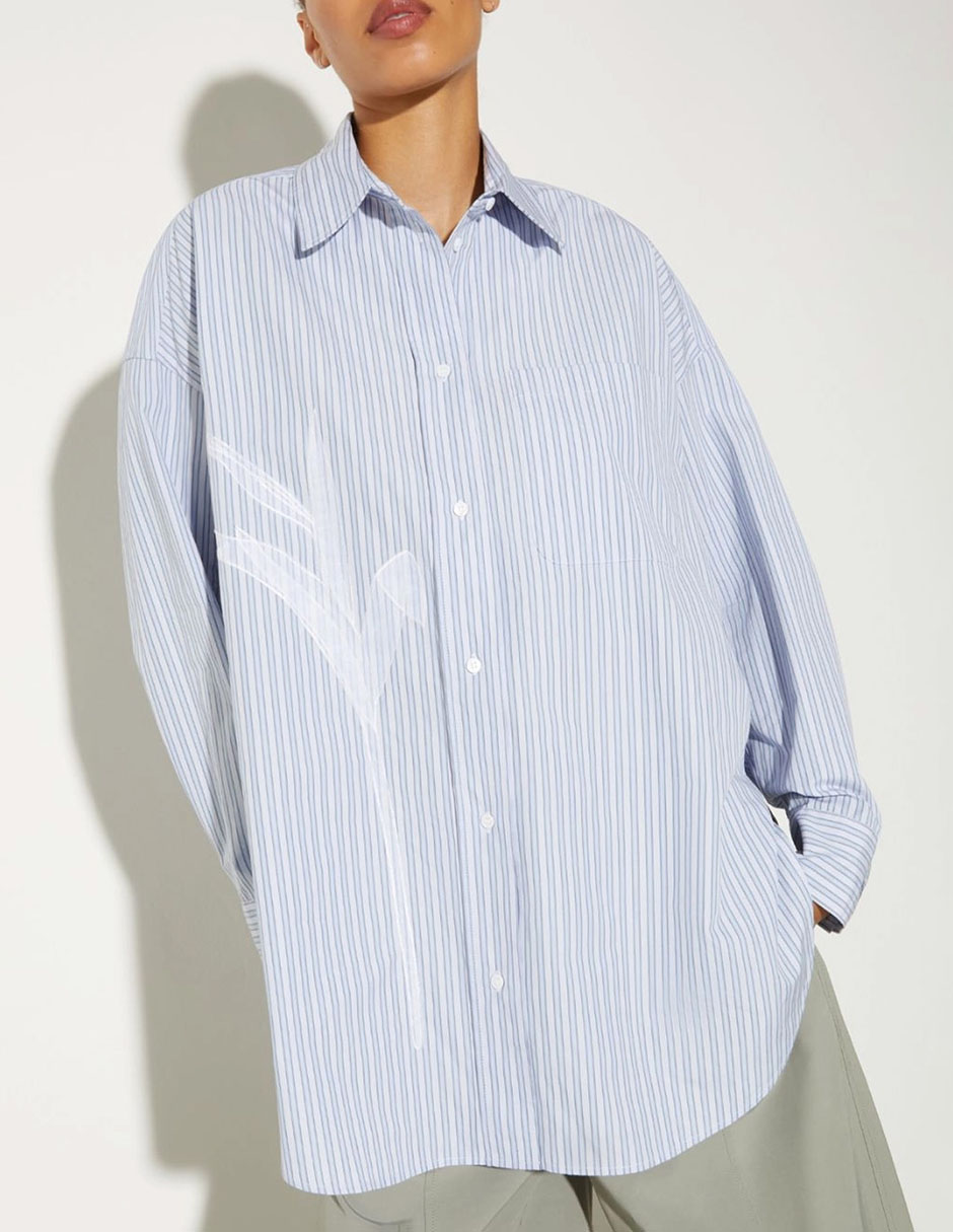 Camisa de algodón manga larga para mujer 1