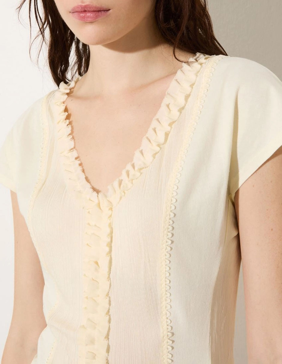 Blusa manga corta para mujer 8
