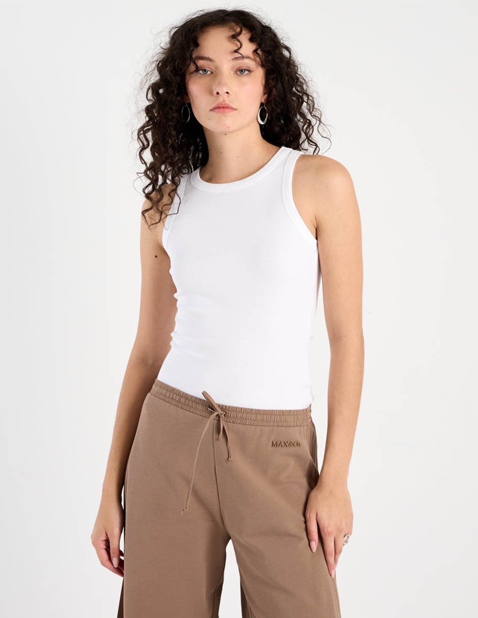 Top cuello redondo tirante ancho