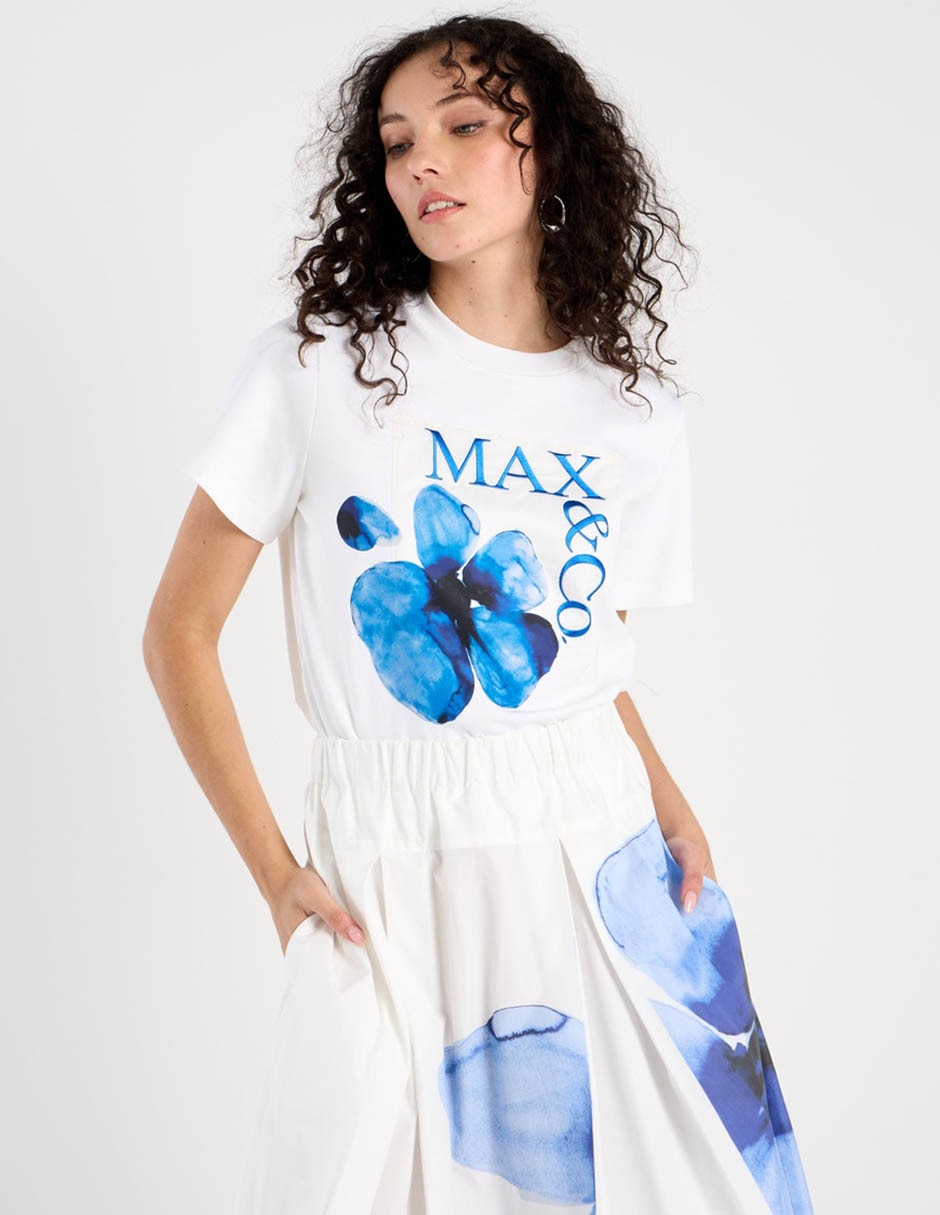 Playera manga corta cuello redondo para mujer