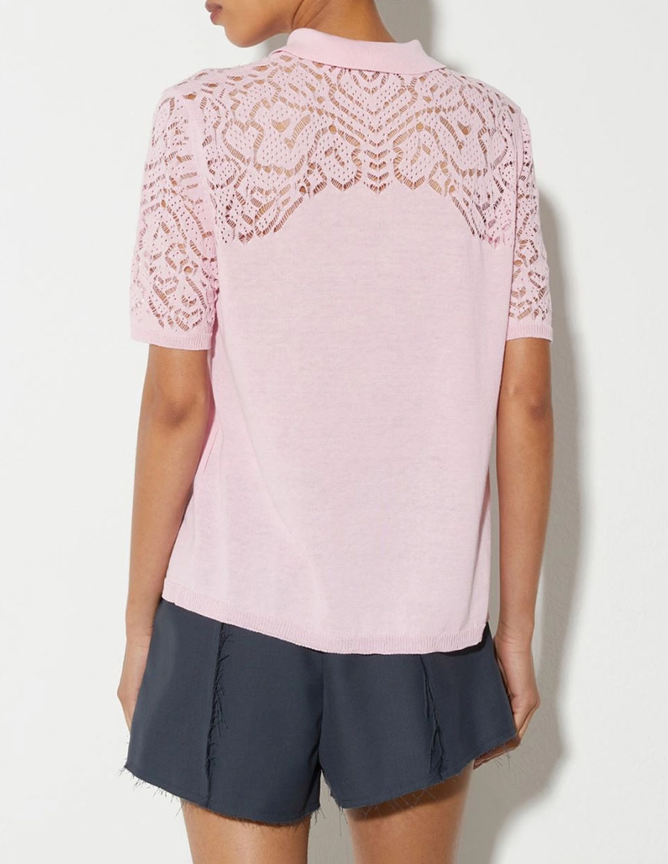 Playera manga corta Max&Co cuello polo para mujer