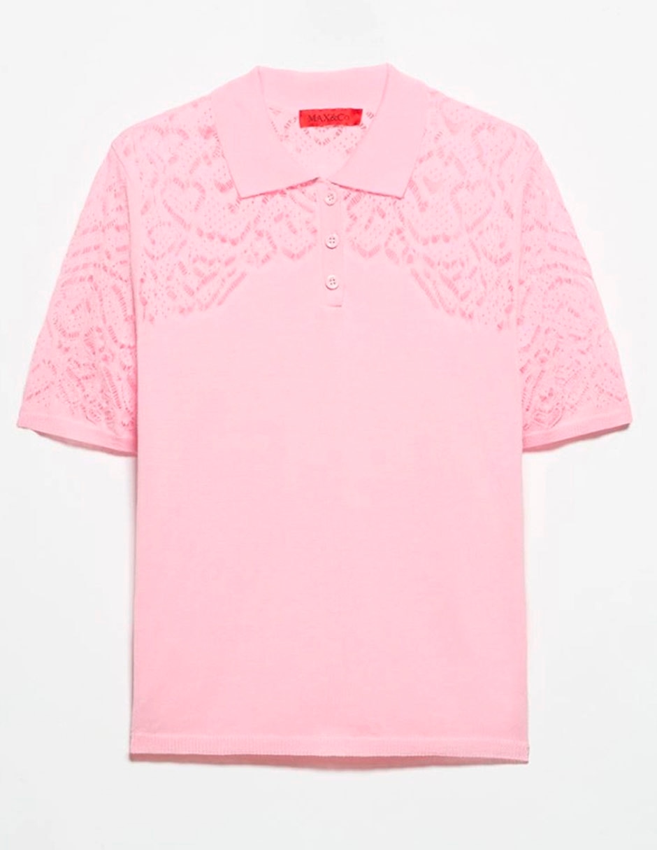 Playera manga corta Max&Co cuello polo para mujer