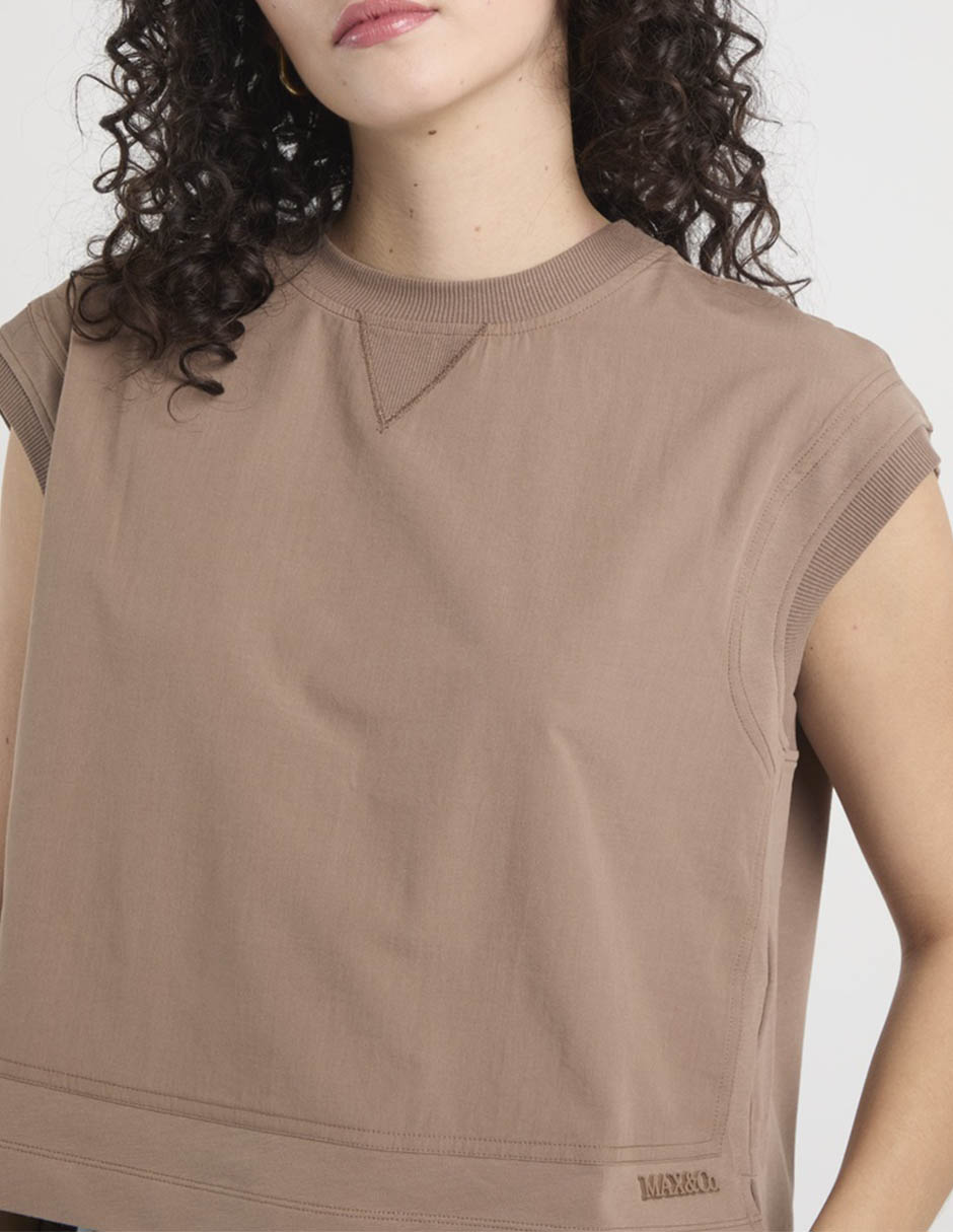 Playera manga corta Max&Co cuello redondo para mujer