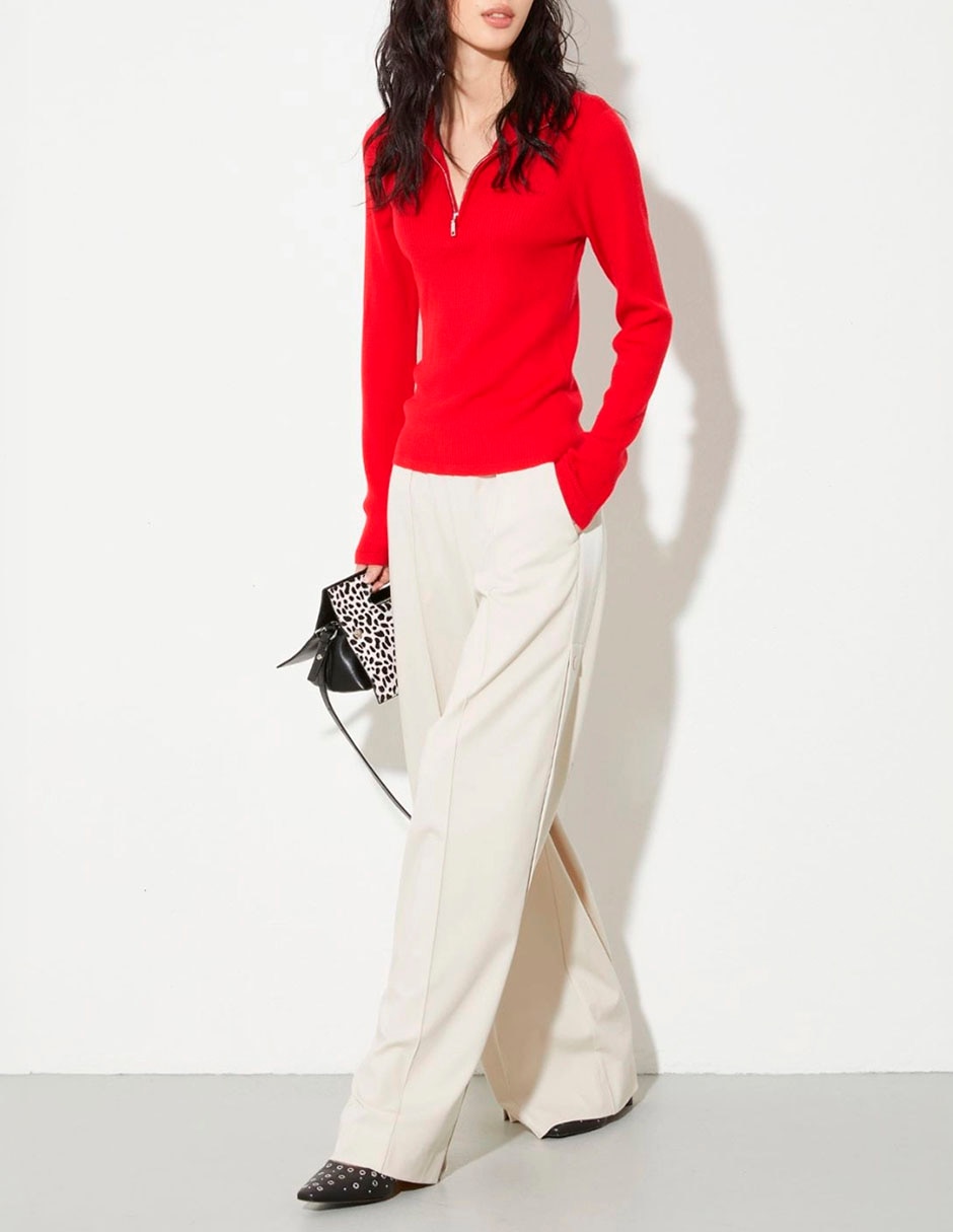 Pantalón acampanado amplio para mujer 3