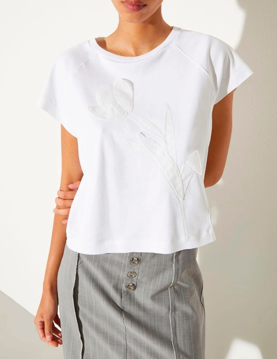 Playera manga corta Max&Co cuello redondo para mujer