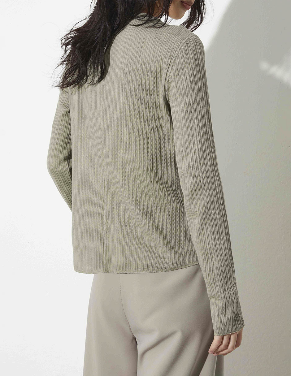 Blusa manga larga Max& cuello redondo para mujer 6