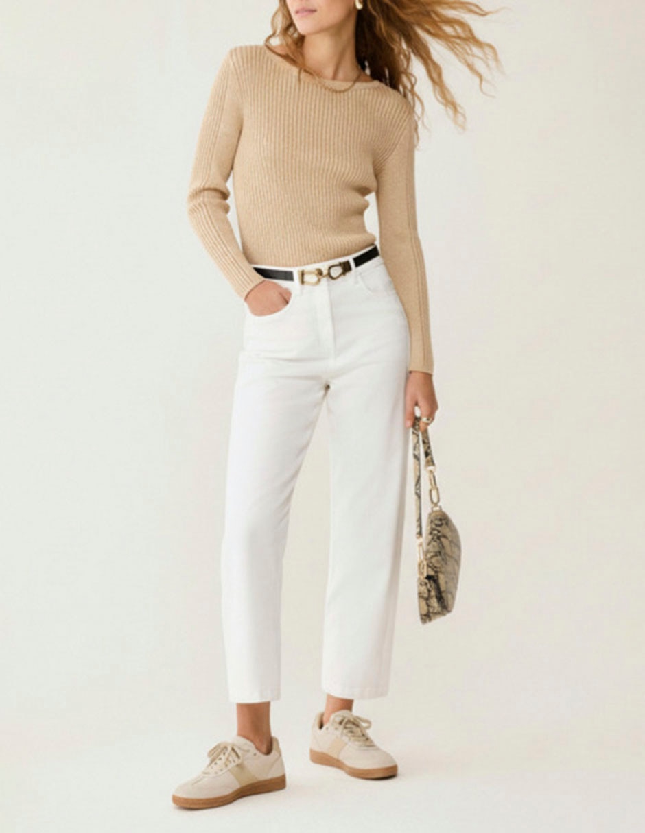Suéter cuello redondo para mujer 1