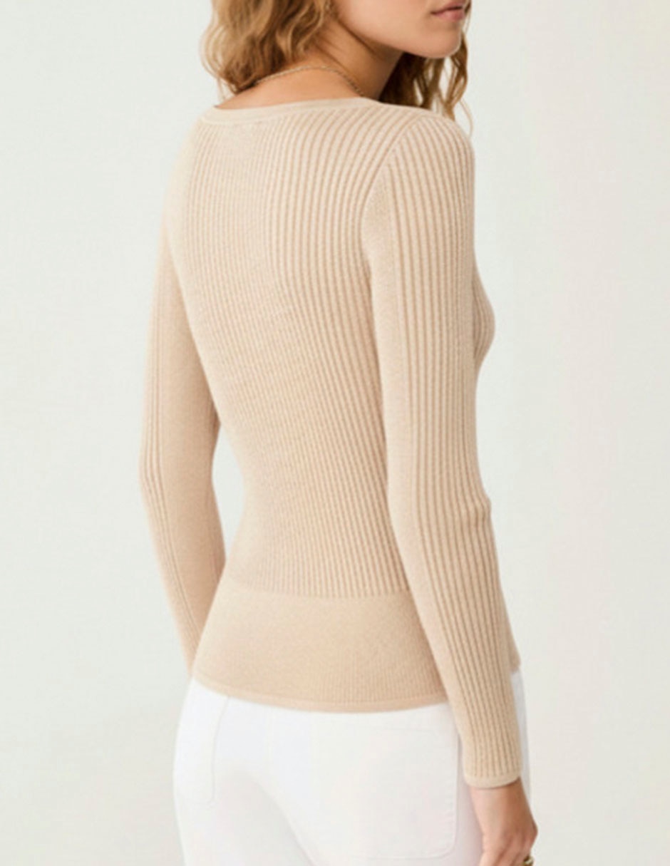 Suéter cuello redondo para mujer 4