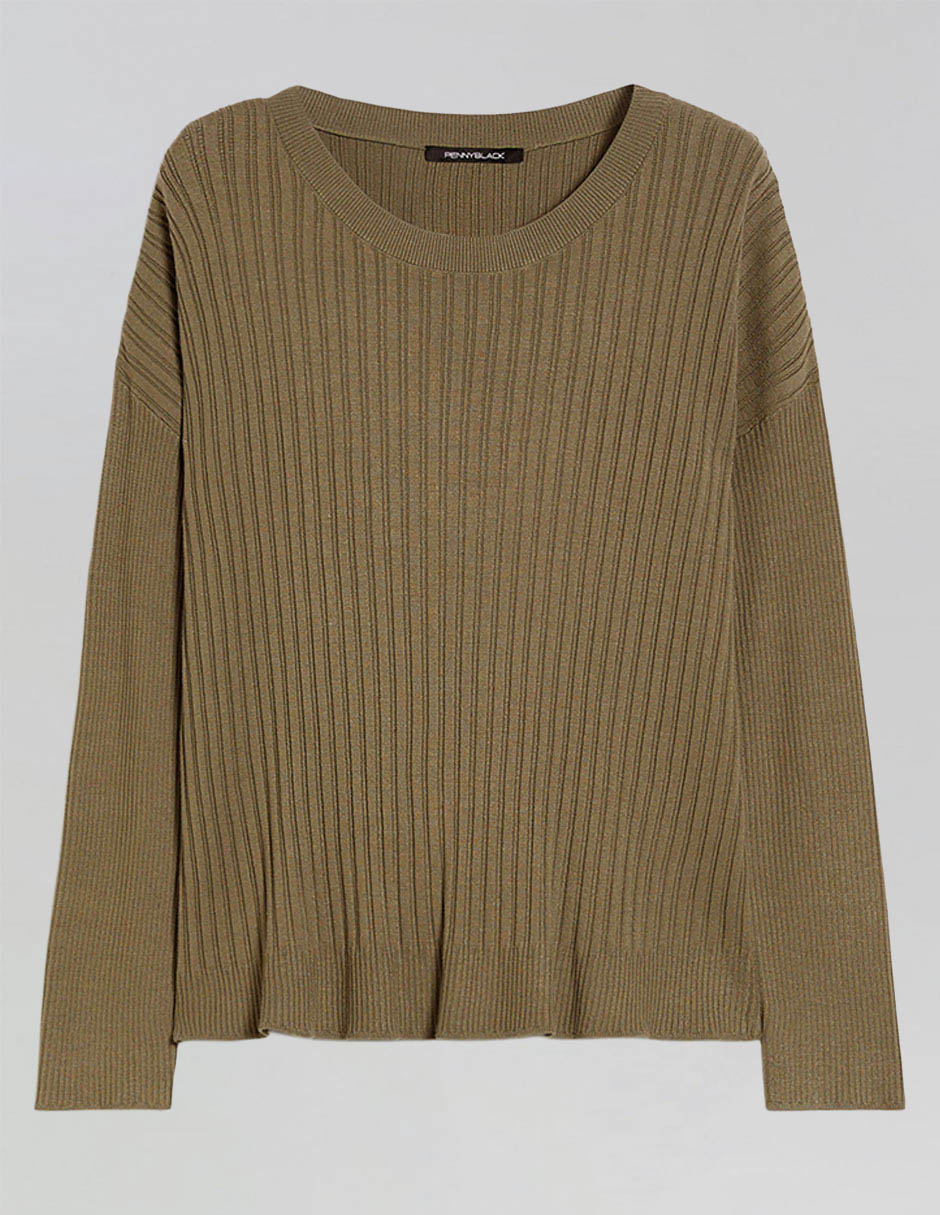 Suéter cuello redondo para mujer 2