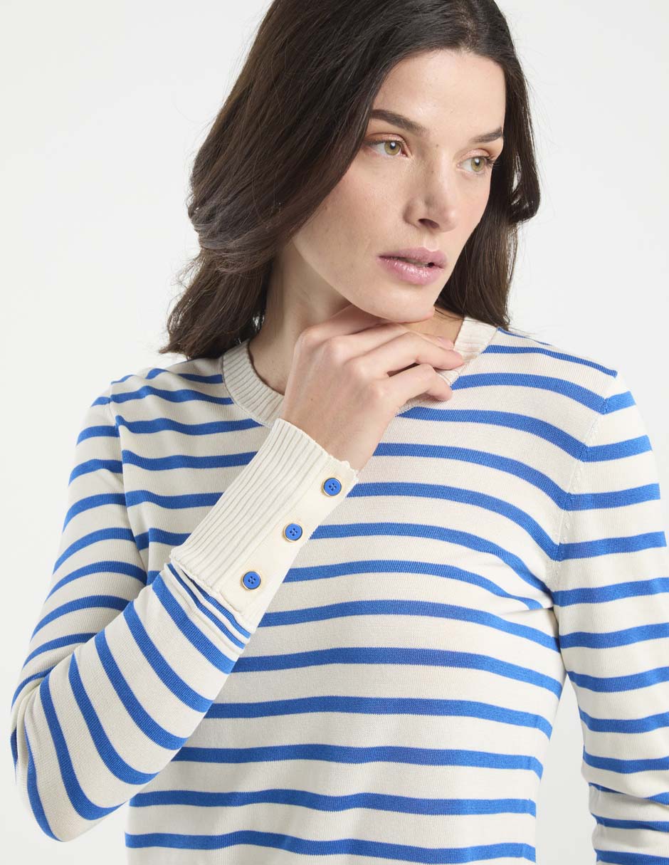 Suéter cuello redondo para mujer 4