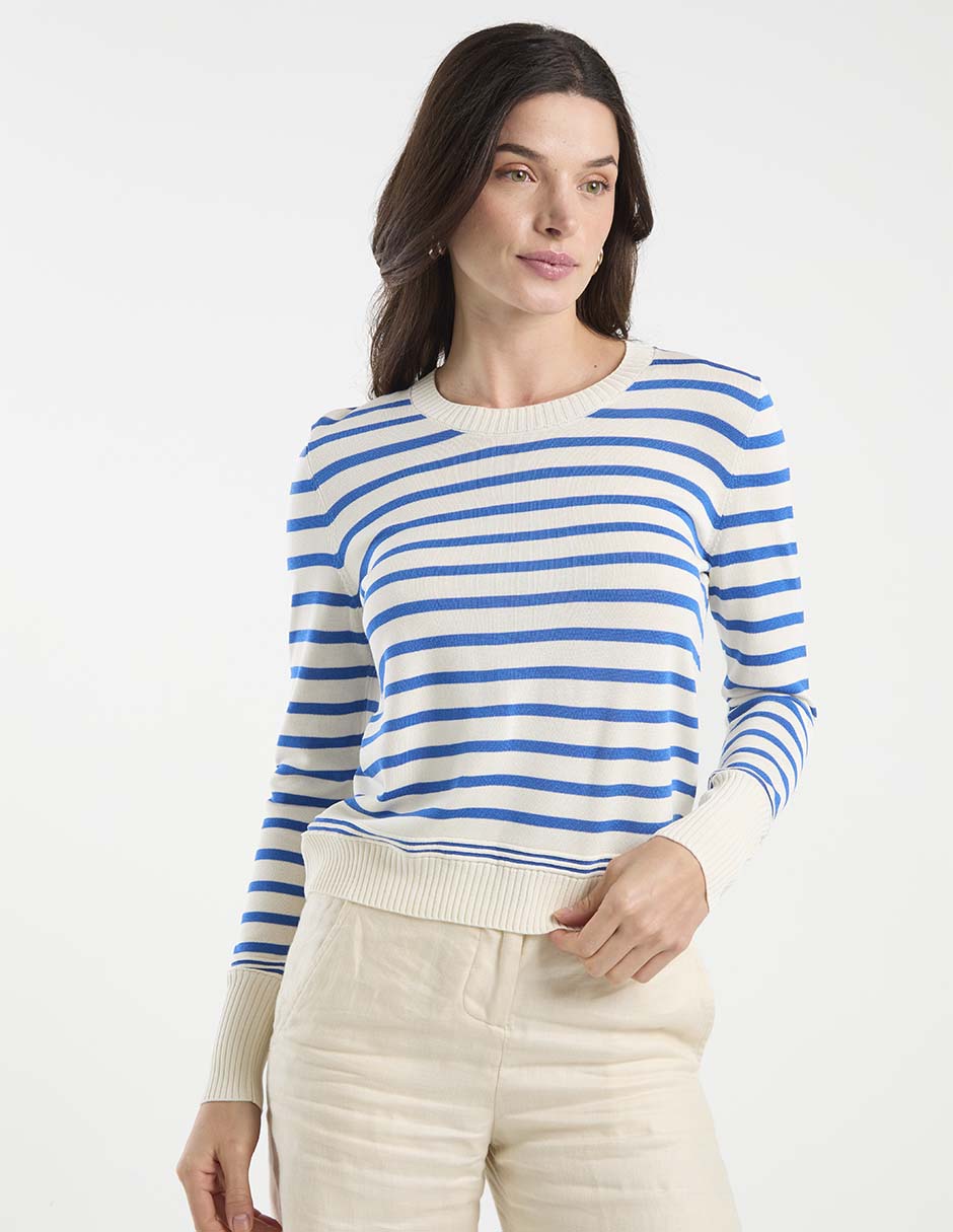 Suéter cuello redondo para mujer 1