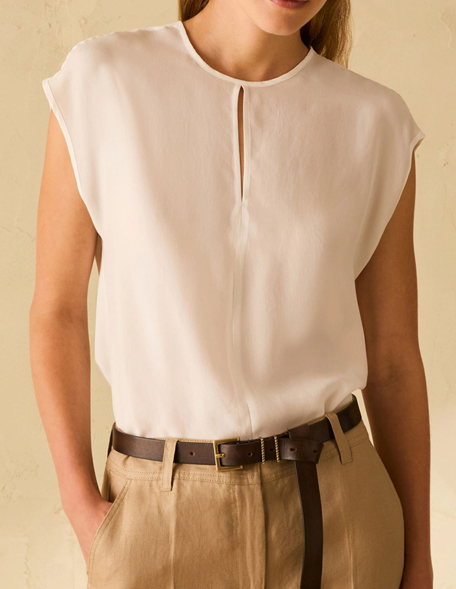 Blusa manga corta para mujer