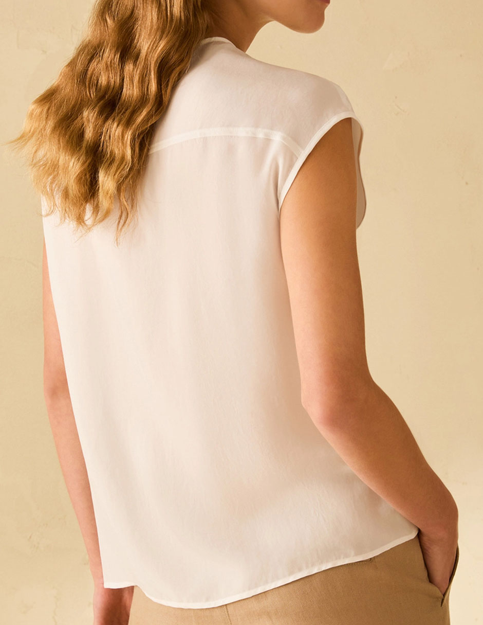 Blusa manga corta para mujer