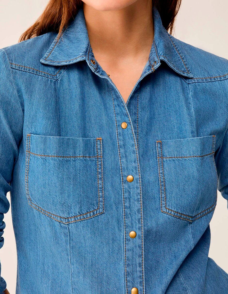 Sobrecamisa manga larga para mujer 2