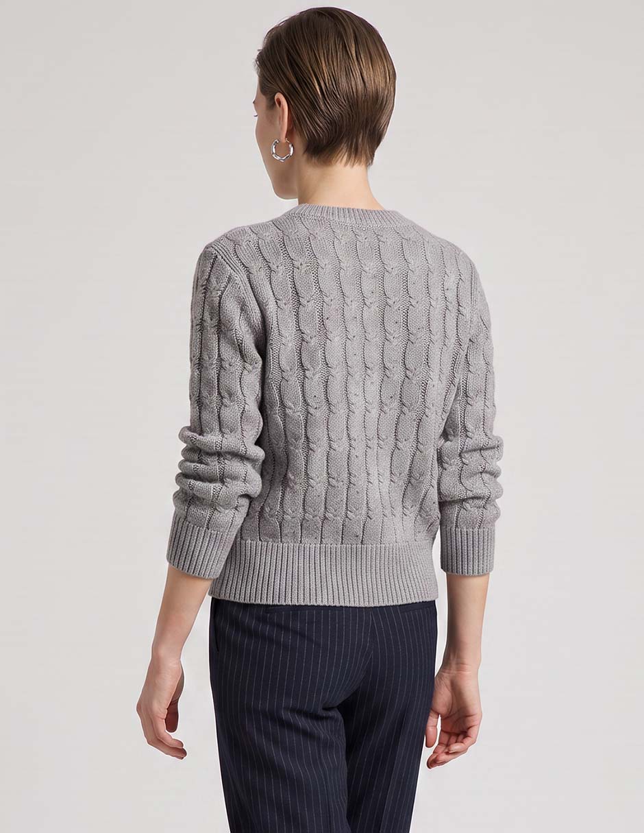 Suéter cuello redondo para mujer 2