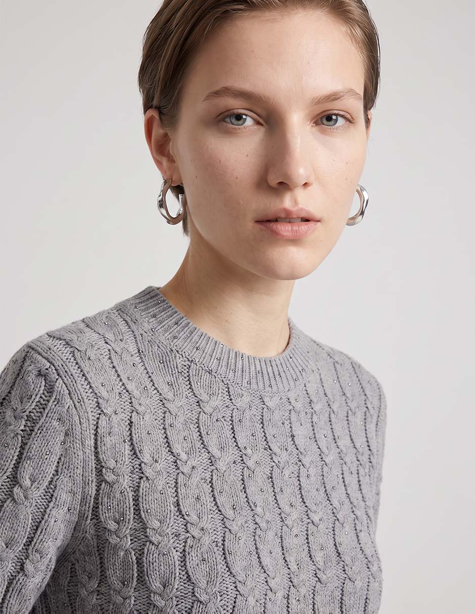 Suéter cuello redondo para mujer 3