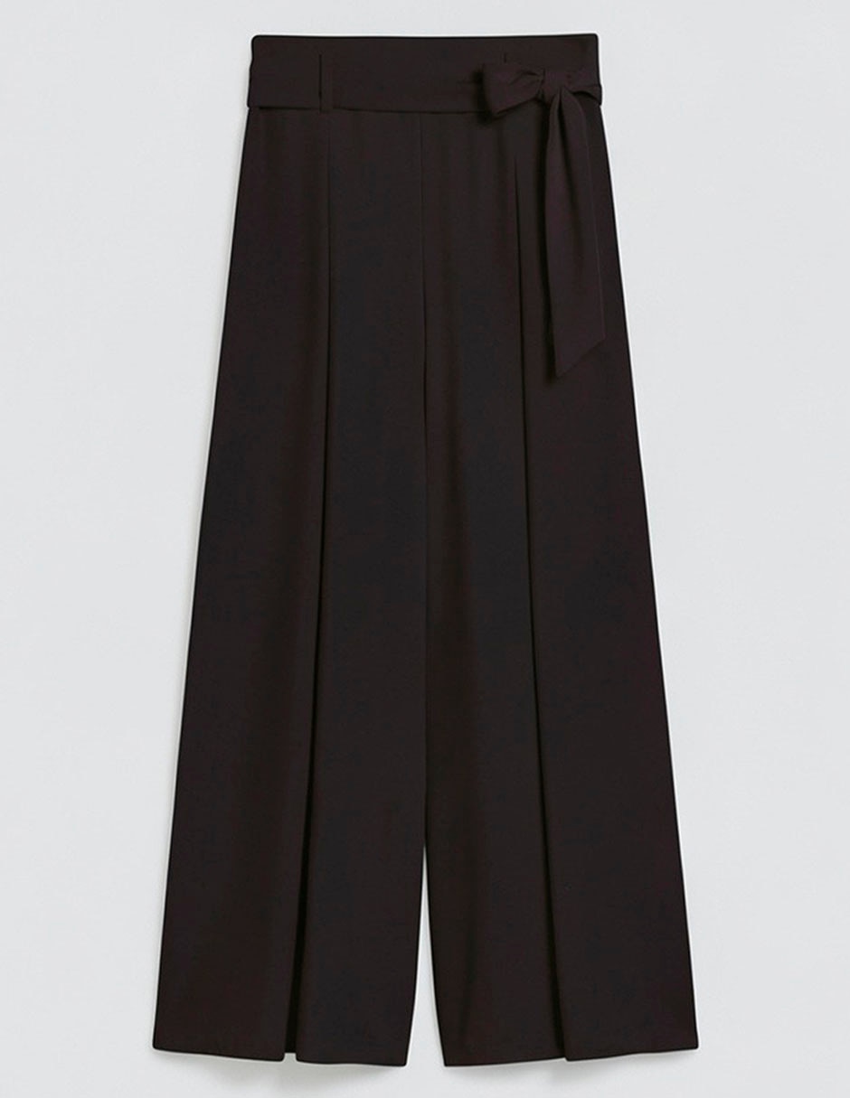 Pantalón plisado wide leg para mujer 7