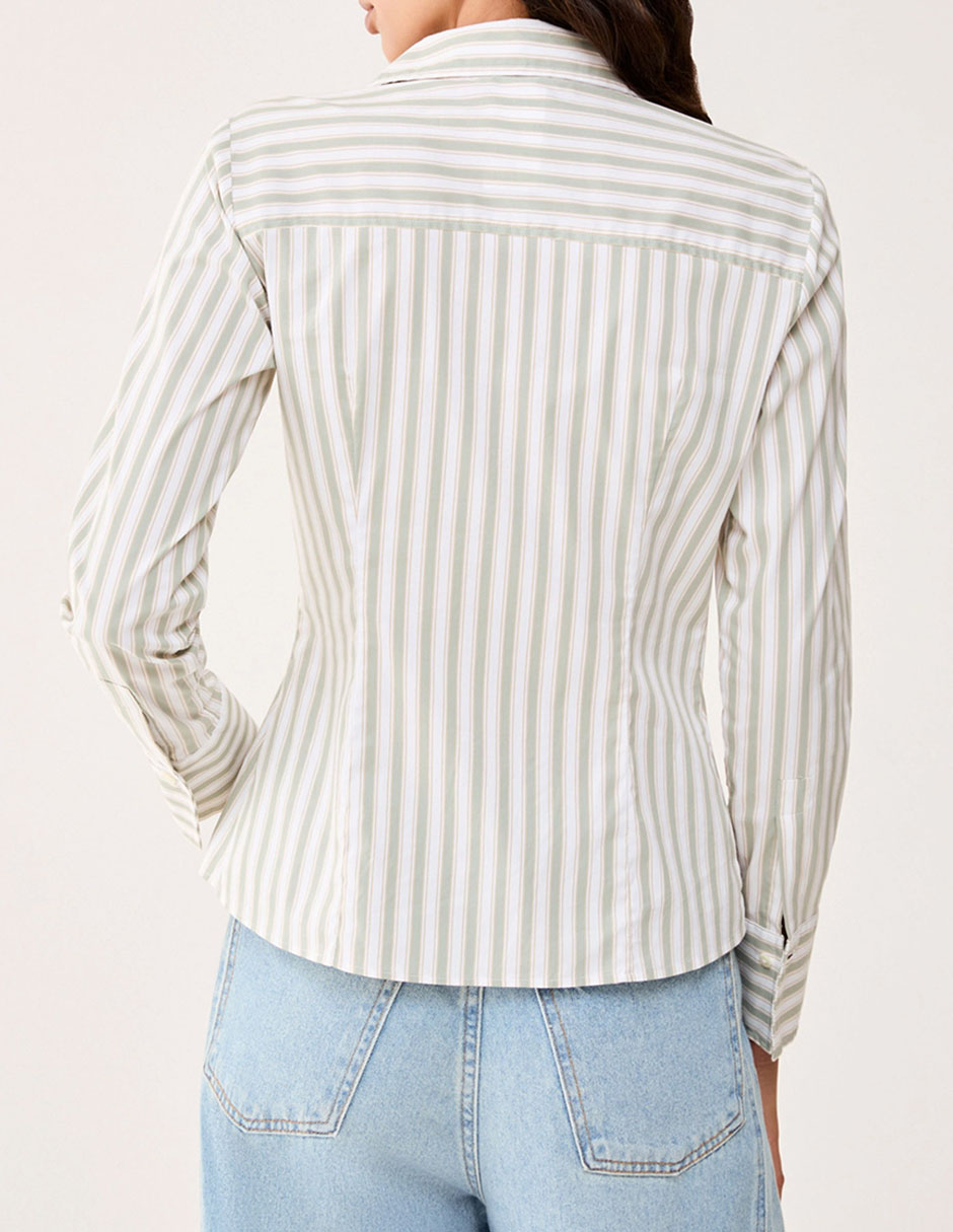 Camisa de algodón manga larga para mujer 6