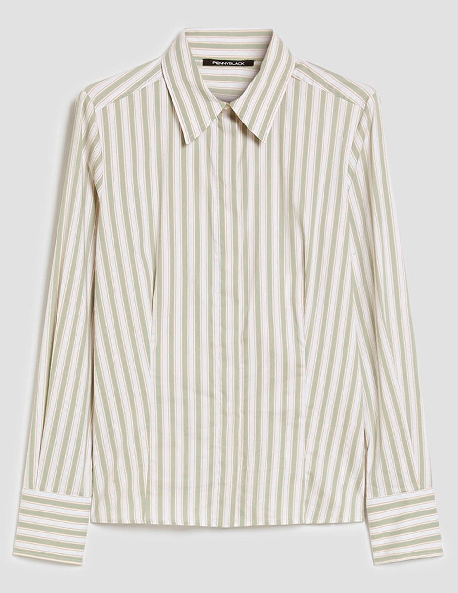 Camisa de algodón manga larga para mujer 9