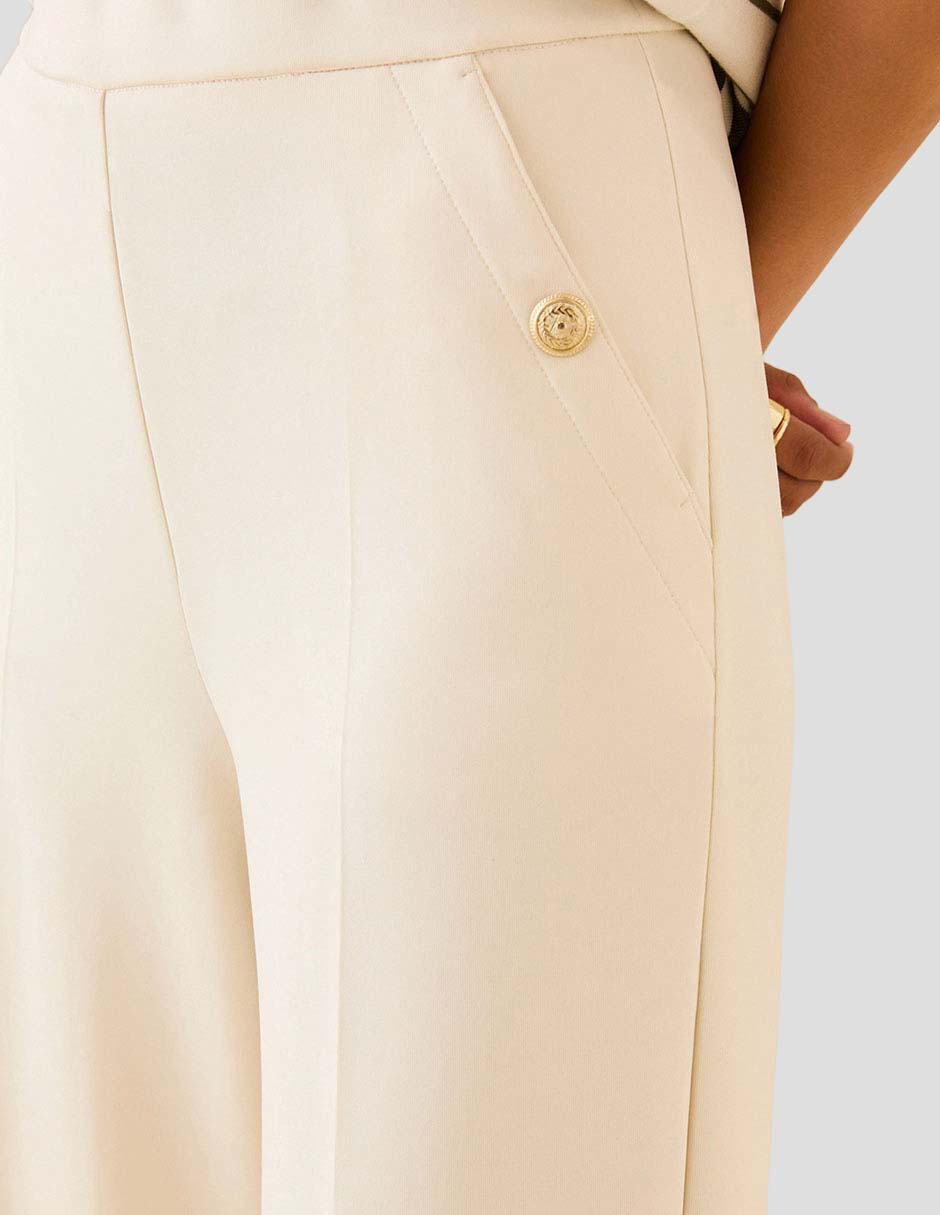 Pantalón plisado palazzo para mujer 7