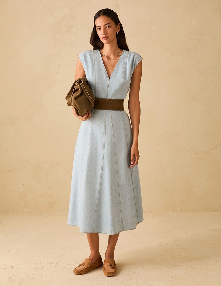 Vestido midi casual para mujer