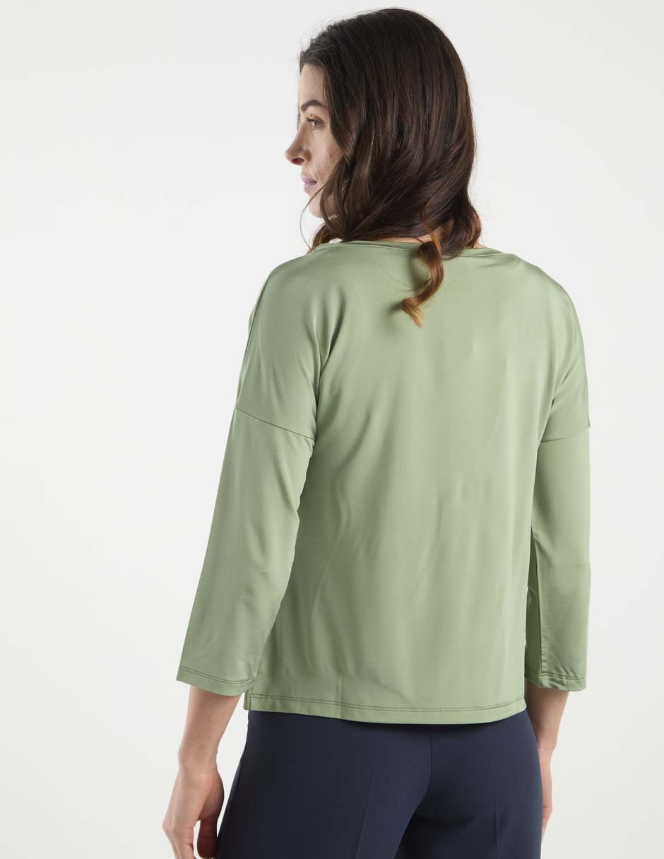 Playera manga 3/4 cuello redondo para mujer 6